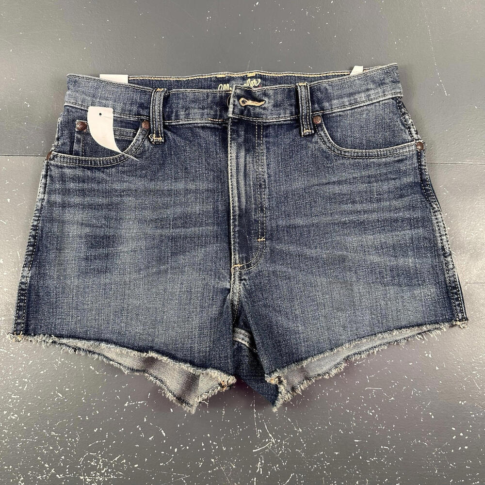 Wrangler Retro Jean Shorts Womens 29 Blue Blair Hi Rise Cut Offs NWT